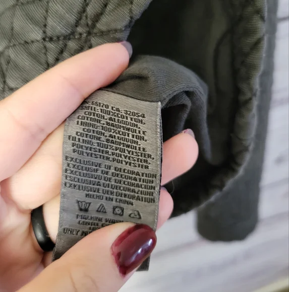 Anthropologie Marrakech Gray/ Black M Quilted Moto Jacket - Picture 6 of 7